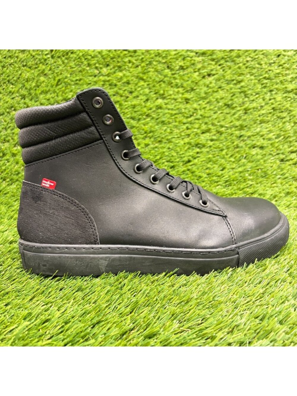 Mellow Walk Jessica EH PR Womens Size 8.5 Black Red Steel Toe Safety Work Boots